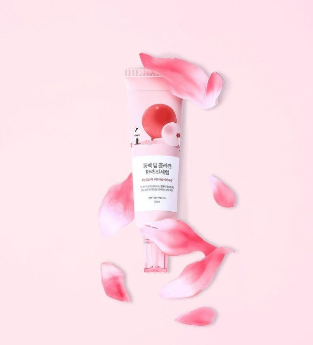 ROUND LAB Увлажняющая солнцезащитная сыворотка Camellia Deep Collagen SPF50+ PA++++, 50 мл