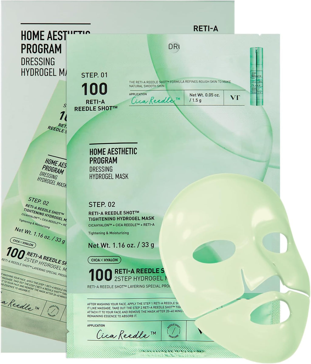 VT COSMETICS Омолаживающая гидрогелевая маска Reti-A Reedle Shot 100 2 Step, 1 шт