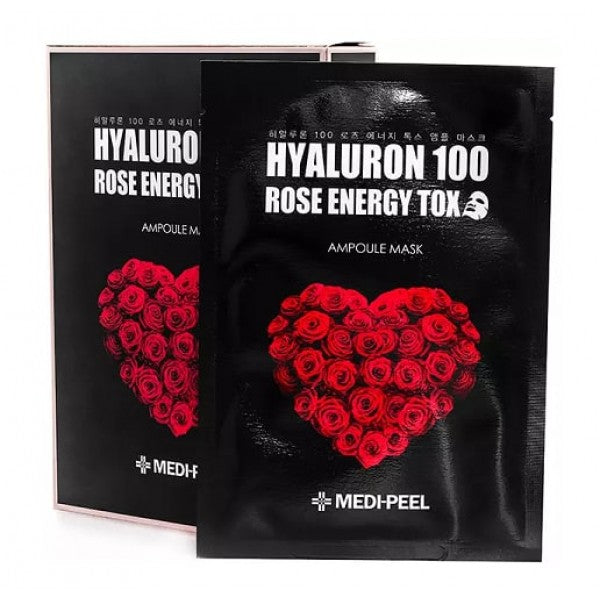 MEDIPEEL Oмолаживающая тканевая маска Hyaluron Rose Energy Tox, 1 шт