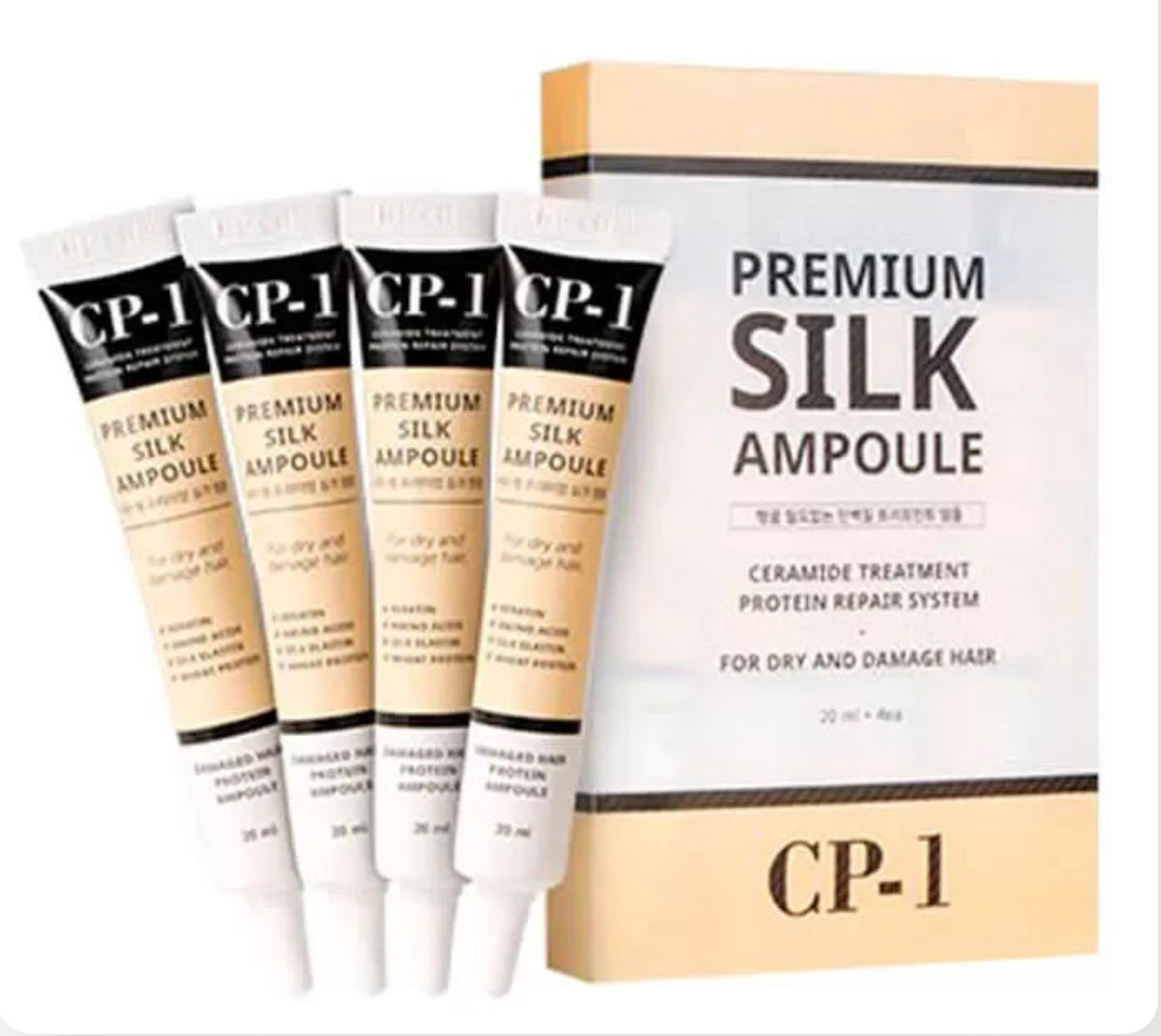 Сыворотка для волос с протеинами шёлка Esthetic House CP-1 SET Hair Serum SILK PROTEINS CP-1 Premium Silk Ampoule, 20ml*4pcs