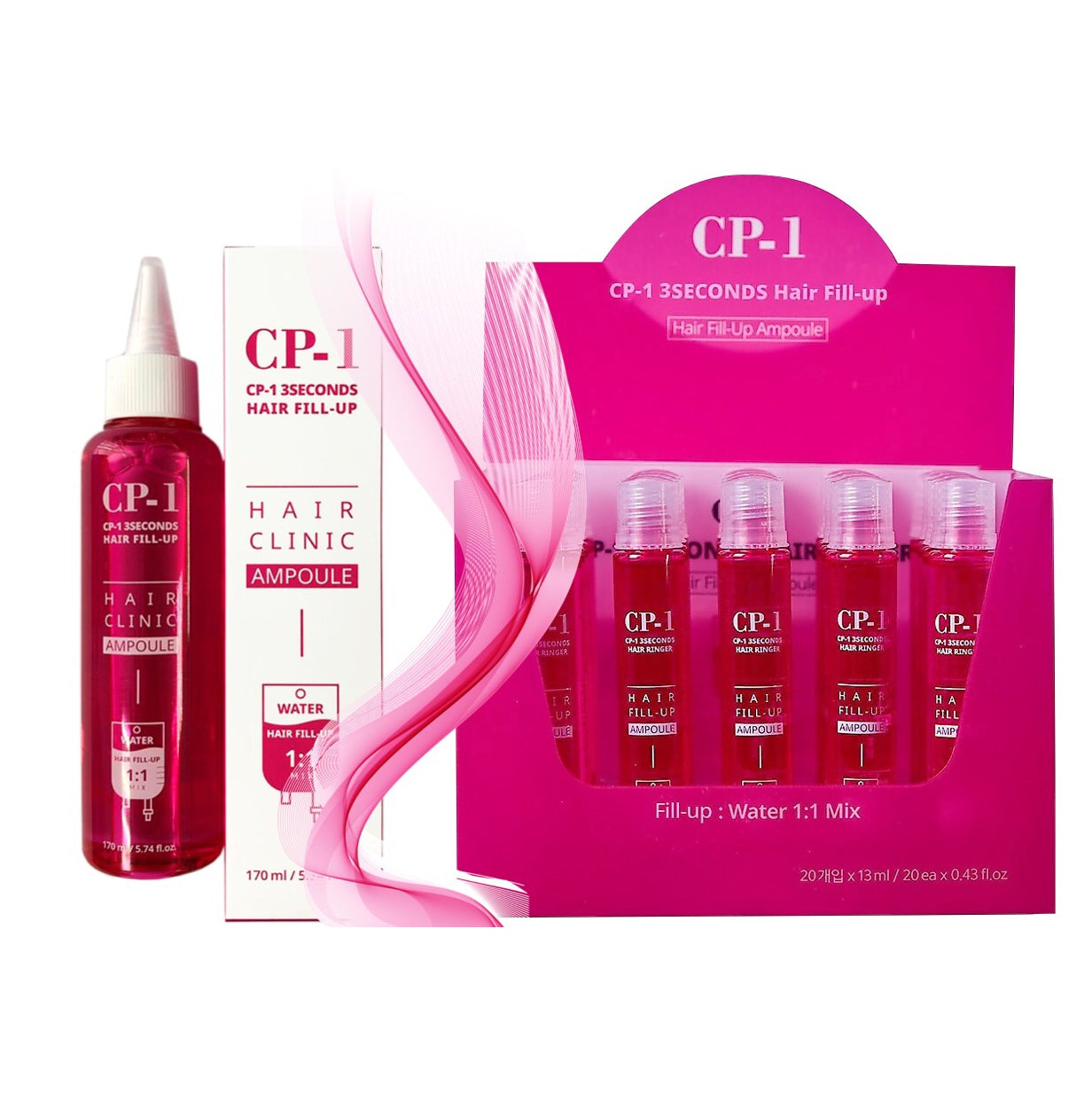 Маска-филлер для волос ESTHETIC HOUSE CP-1 3 Sec Hair Ringer (Hair Fill-up Ampoule), 20pcs*13ml
