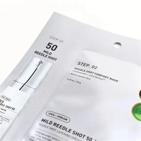 VT COSMETICS Двухфазная маска для лица Mild Reedle Shot 50 2 Step, 1 шт