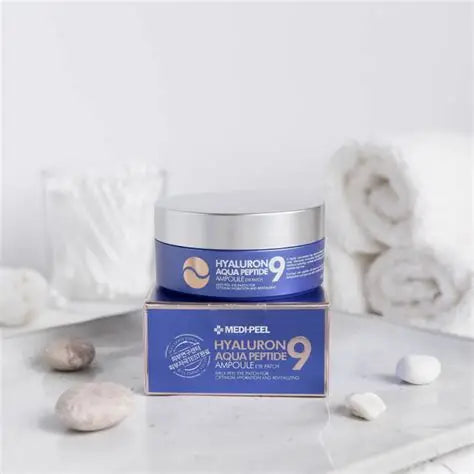 Увлажняющие гидрогелевые патчи с пептидами MEDI-PEEL Hyaluron Aqua Peptide 9 Ampoule Eye Patch
