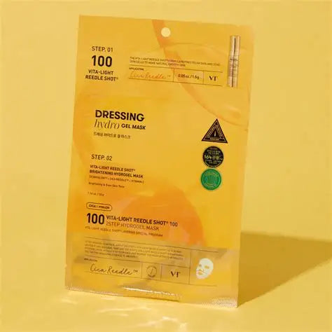 VT COSMETICS Осветляющая гидрогелевая маска Vita-Light Reedle Shot 100 2 Step, 1 шт