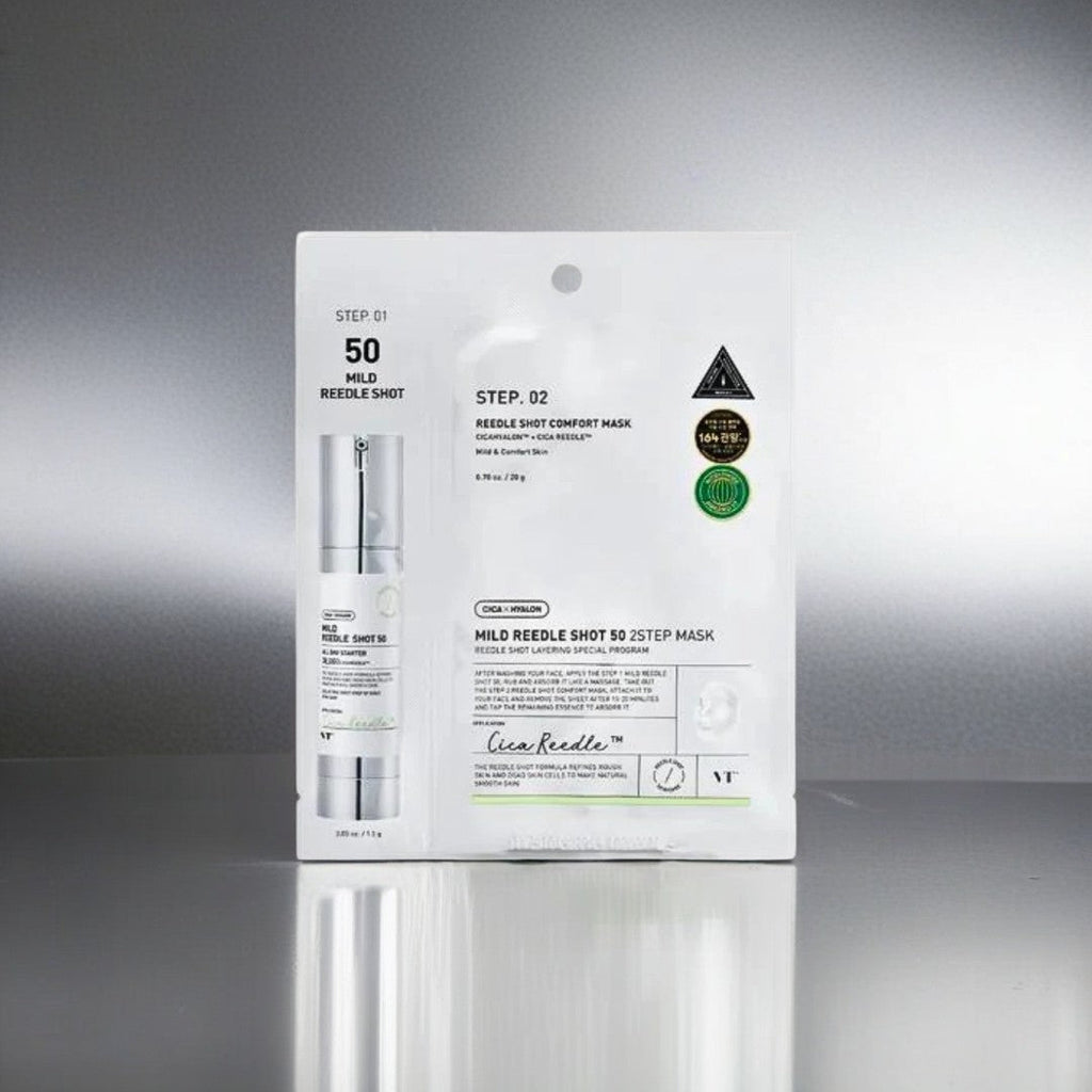 VT COSMETICS Двухфазная маска для лица Mild Reedle Shot 50 2 Step, 1 шт