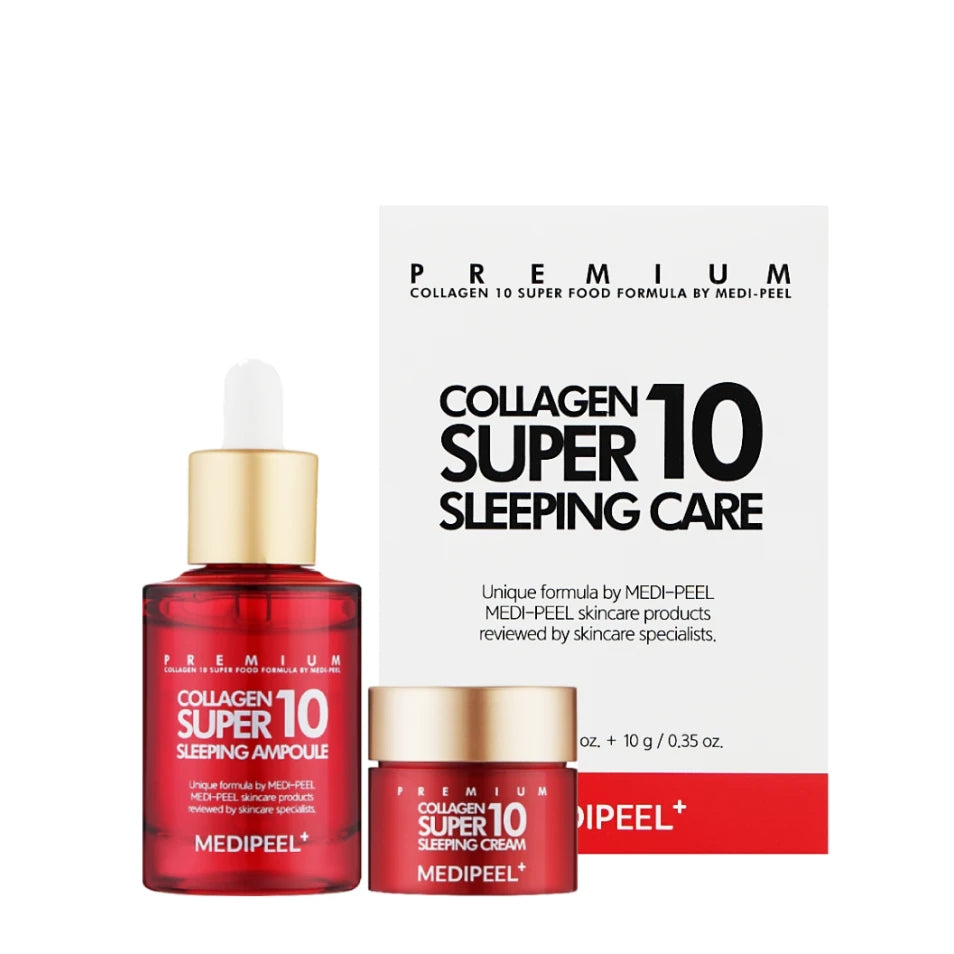 MEDIPEEL Набор для лица Collagen Super 10 Sleeping Care, 2 шт